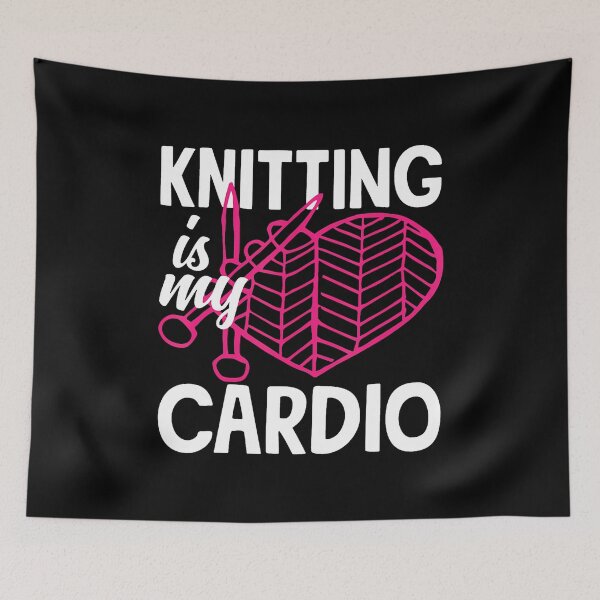 Item preview, Knitting Is My Cardio Yarn Needle Knitter Hobby Knitting designed and sold by MavisJoseph.