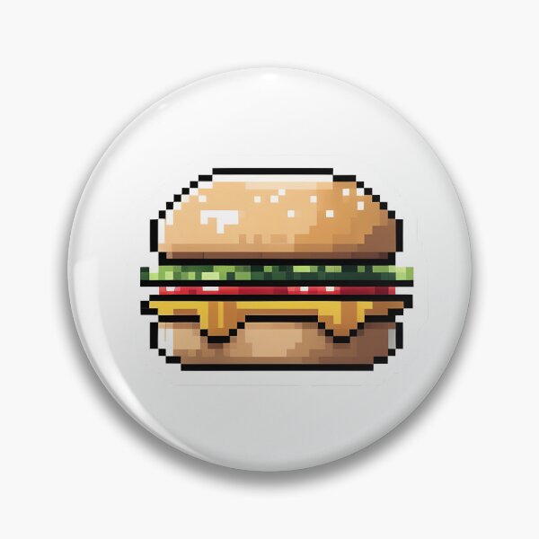 Item preview, Cute Pixel Hamburger Food Icon designed and sold by BankMano.