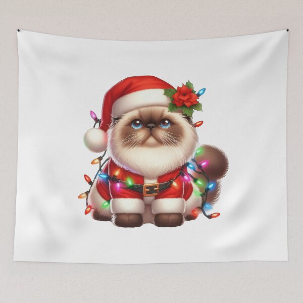 Item preview, Himalayan cat Christmas designed and sold by doodIllustrate.