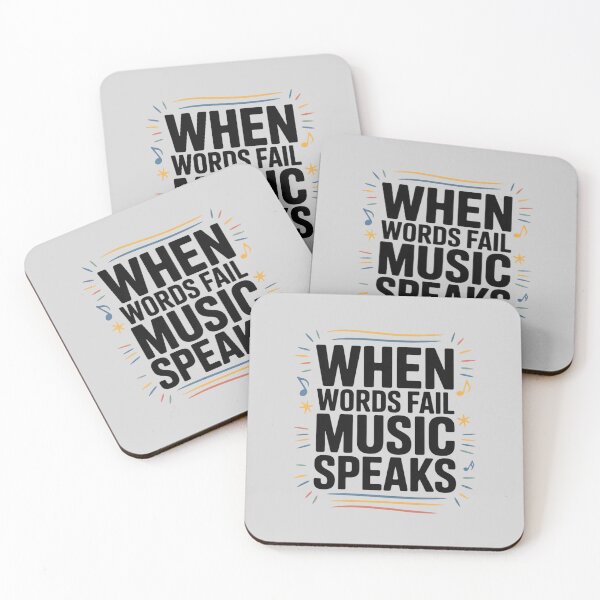 Item preview, When Words Fail Music Speaks Quotes Musician Music Lovers designed and sold by FndPardaL.