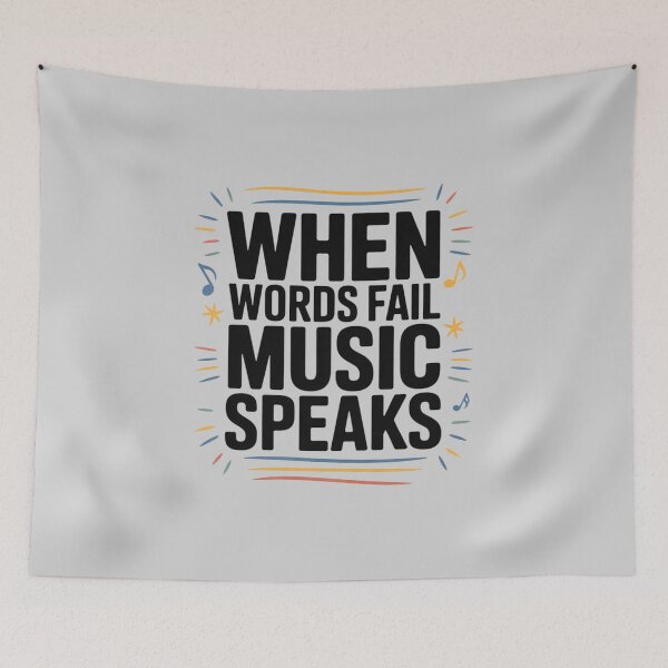 Item preview, When Words Fail Music Speaks Quotes Musician Music Lovers designed and sold by FndPardaL.