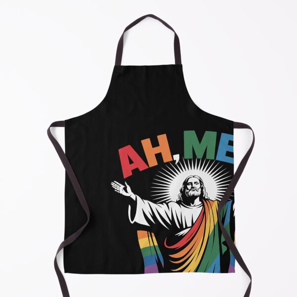 Item preview, Ah Men Funny LGBT Gay Pride Jesus Rainbow Flag Christian designed and sold by Hofersofer.