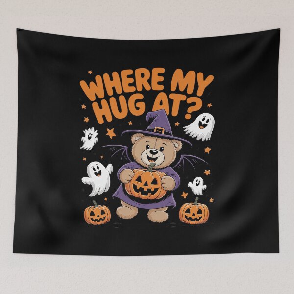 Item preview, Where My Hug at Cute Halloween Teddy Bear Spooky Season designed and sold by FndPardaL.