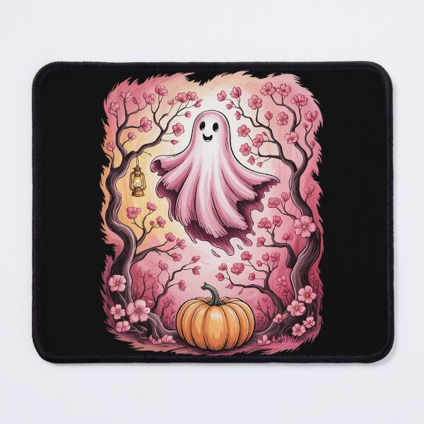 Item preview, Whimsical Pink Ghost, Enchanted Autumn Forest, Halloween designed and sold by JaskconLIfe23.