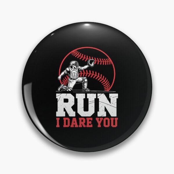 Artikelvorschau, Lauf, ich fordere dich heraus! Lustiges Baseball-Catcher-Design für Sportfans entworfen und verkauft von AlbertaDana.