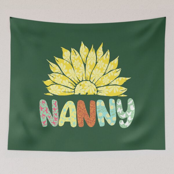 Item preview, Nanny and sunflower design with dark green background  designed and sold by missmann.