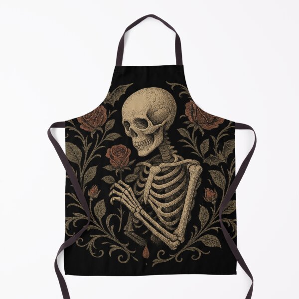 Item preview, Vintage Skeleton with Roses – Gothic Romantic Anatomy Art – Dark Botanical Aesthetic designed and sold by Mouraludia.