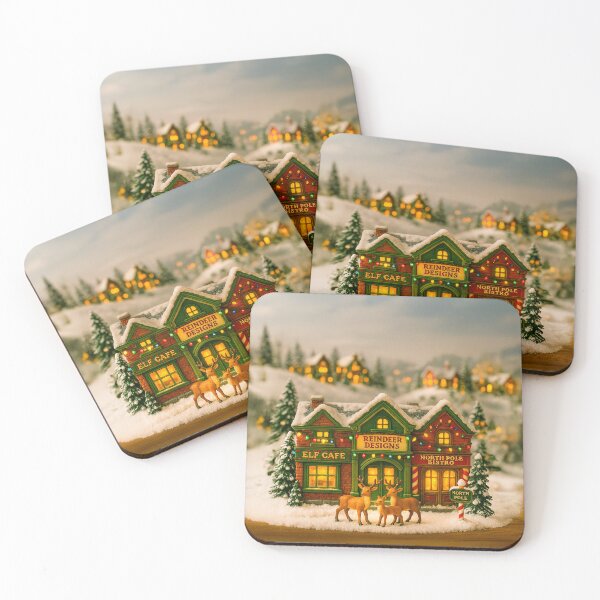 Item preview, Reindeer in the Christmas Village | Charming Christmas Miniature with Elf Café and North Pole Bistro designed and sold by Little-Worlds.