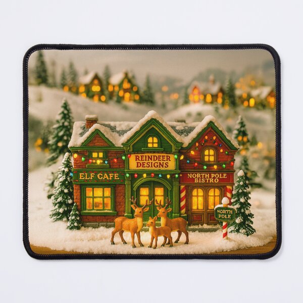 Item preview, Reindeer in the Christmas Village | Charming Christmas Miniature with Elf Café and North Pole Bistro designed and sold by Little-Worlds.