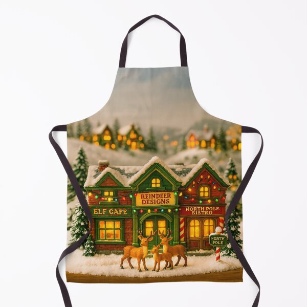 Item preview, Reindeer in the Christmas Village | Charming Christmas Miniature with Elf Café and North Pole Bistro designed and sold by Little-Worlds.