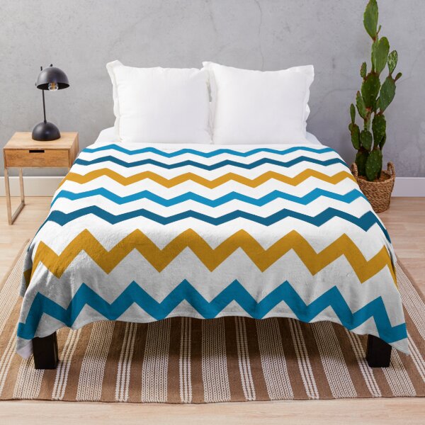 Item preview, Goldenrod, Cerulean, Aegean Blue Chevrons designed and sold by PSCSCo.