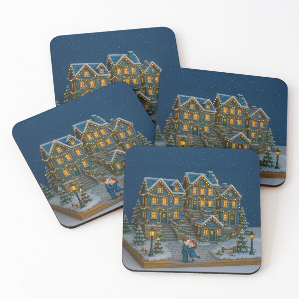 Item preview, Romantic Holiday Village Scene | Cosy Christmas Village Miniature Moment for Two designed and sold by Little-Worlds.