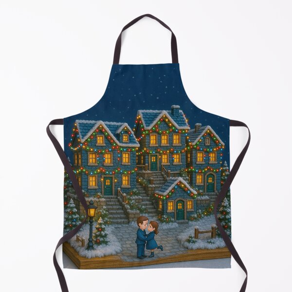 Item preview, Romantic Holiday Village Scene | Cosy Christmas Village Miniature Moment for Two designed and sold by Little-Worlds.