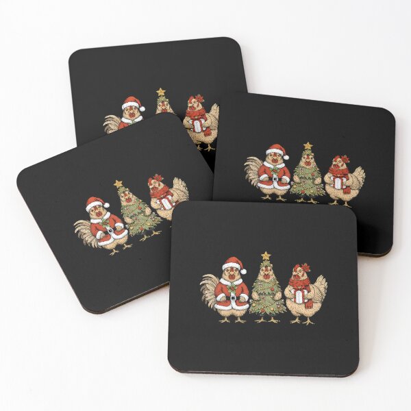 Item preview, Vintage Chicken Christmas Santa Hat Xmas Tree Lights Farmer designed and sold by JenniferJanice.