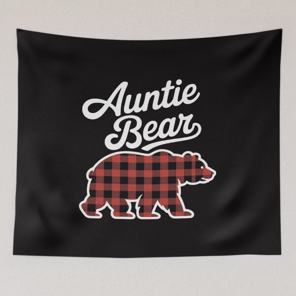Item preview, AUNTIE BEAR Women Red Plaid Christmas Aunt Gift designed and sold by margaridroso.