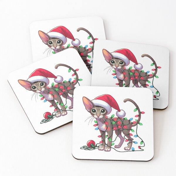 Item preview, Oriental Shorthair Cat Christmas designed and sold by doodIllustrate.