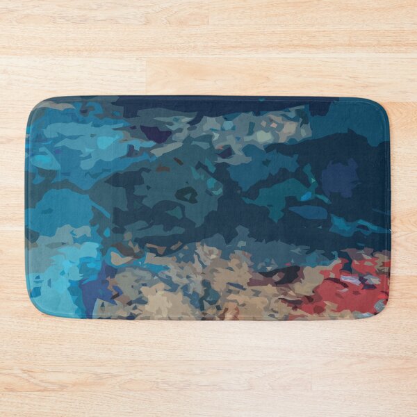 Item preview, Abstraction (Acrylic Paint & Blue Glass Bottles) designed and sold by PSCSCo.