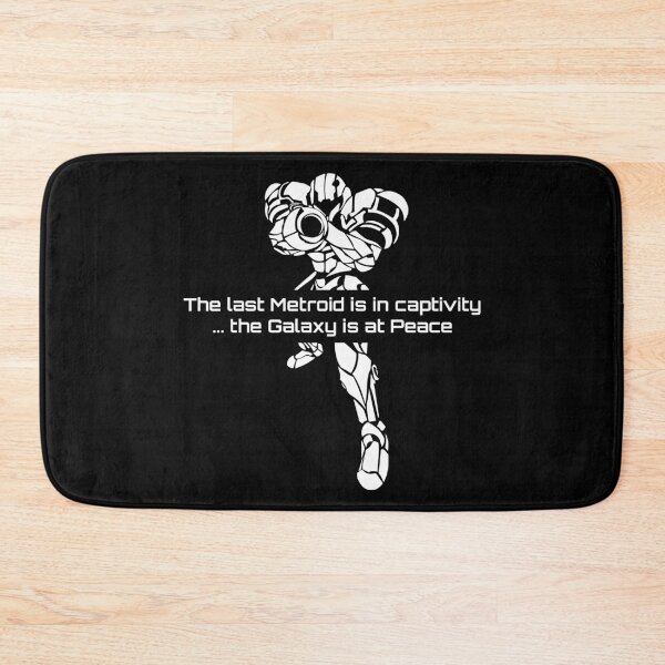 Item preview, Super Metroid Samus Quote - The Galaxy is at Peace Scifi Art white version designed and sold by FrikiQuotes4U.