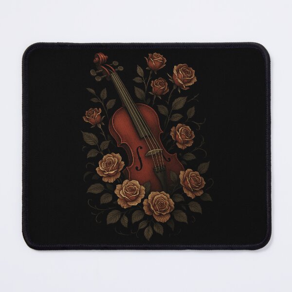 Item preview, Gothic Violin with Roses – Dark Academia Music Art – Vintage Floral Aesthetic designed and sold by Mouraludia.