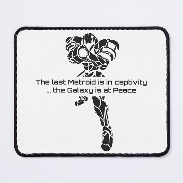 Item preview, Super Metroid Samus Quote - The Galaxy is at Peace Scifi Art black version designed and sold by FrikiQuotes4U.