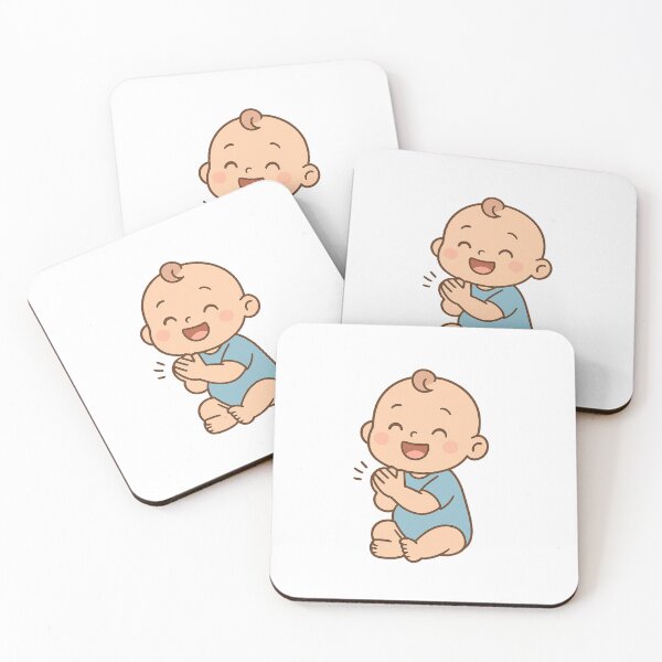 Item preview, Happy Clapping Baby – Cute Cartoon Design designed and sold by luckyyouth.