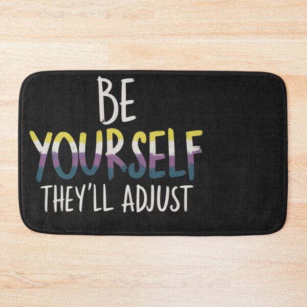 Item preview, Be Yourself They'll Adjust LGBTQ Non-Binary Flag Genderqueer designed and sold by Eskomeranola.
