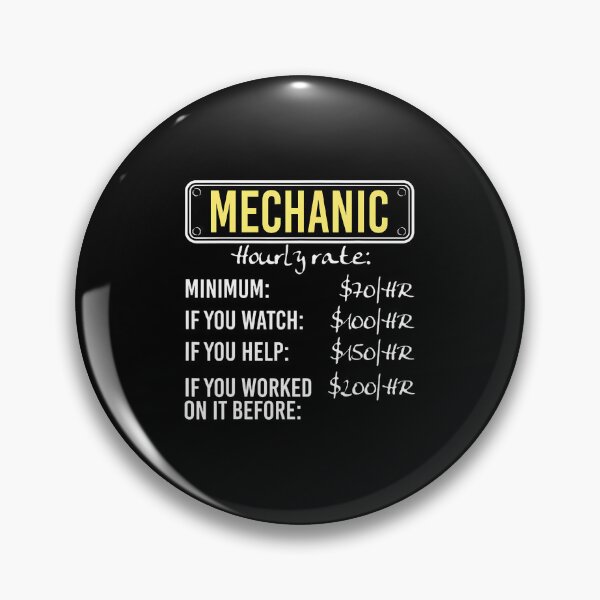 Item preview, Funny Mechanic Hourly Rate Labor Pricing Chart designed and sold by EstherDiane.