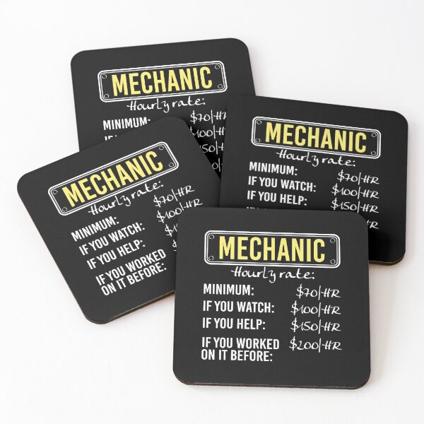 Item preview, Funny Mechanic Hourly Rate Labor Pricing Chart designed and sold by EstherDiane.