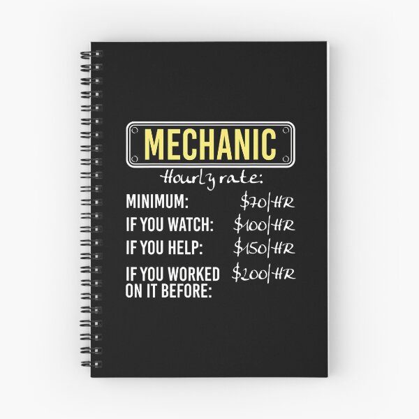 Item preview, Funny Mechanic Hourly Rate Labor Pricing Chart designed and sold by EstherDiane.