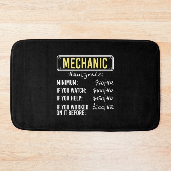 Item preview, Funny Mechanic Hourly Rate Labor Pricing Chart designed and sold by EstherDiane.