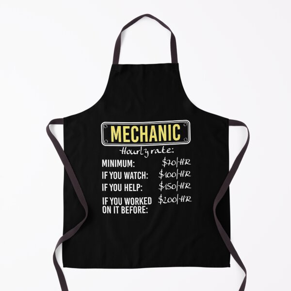 Item preview, Funny Mechanic Hourly Rate Labor Pricing Chart designed and sold by EstherDiane.