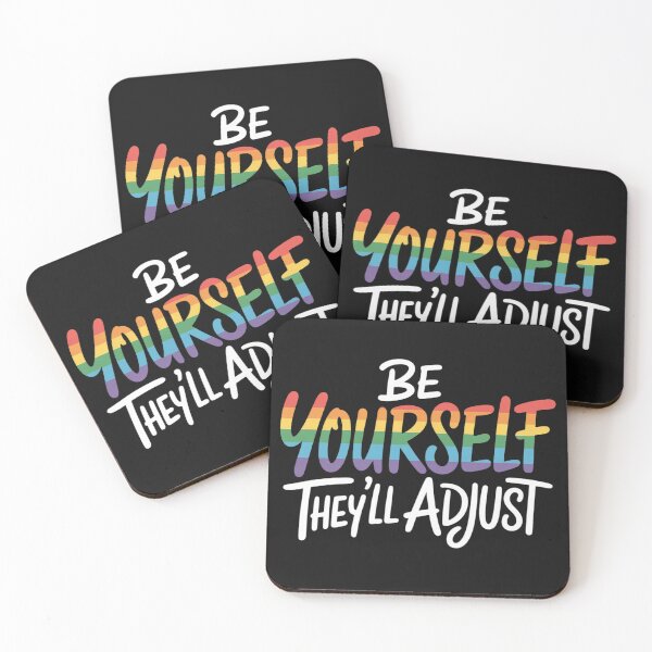 Item preview, Be Yourself They'll Adjust LGBTQ Rainbow Flag Gay Pride Ally designed and sold by Eskomeranola.