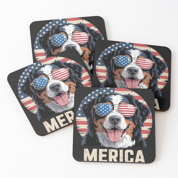 Item preview, Bernese Mountain Dog Merica Patriotic 4th of July USA Flag designed and sold by Eskomeranola.