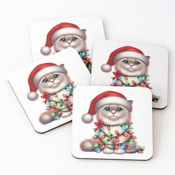 Item preview, Ragdoll Cat Christmas designed and sold by doodIllustrate.