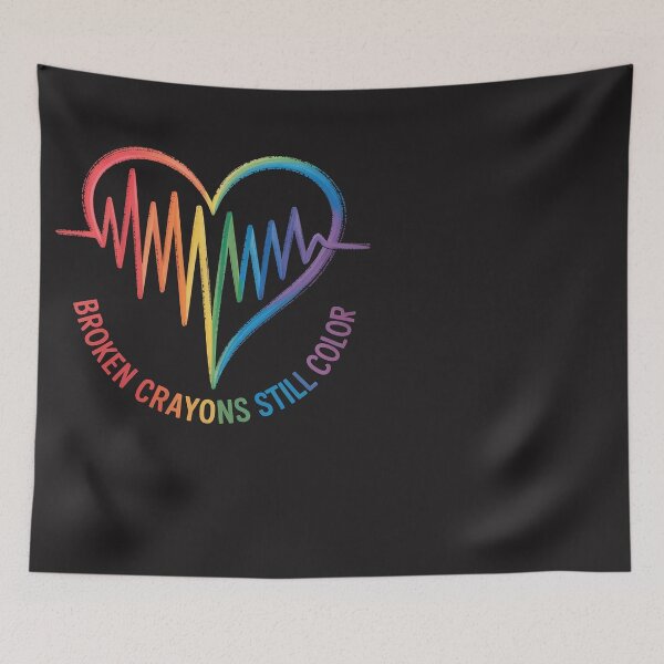 Item preview, Broken Crayons Still Color Semicolon Mental Health Tie Dye designed and sold by Eskomeranola.