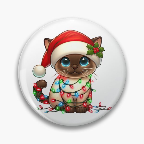 Item preview, Siamese cat Christmas designed and sold by doodIllustrate.