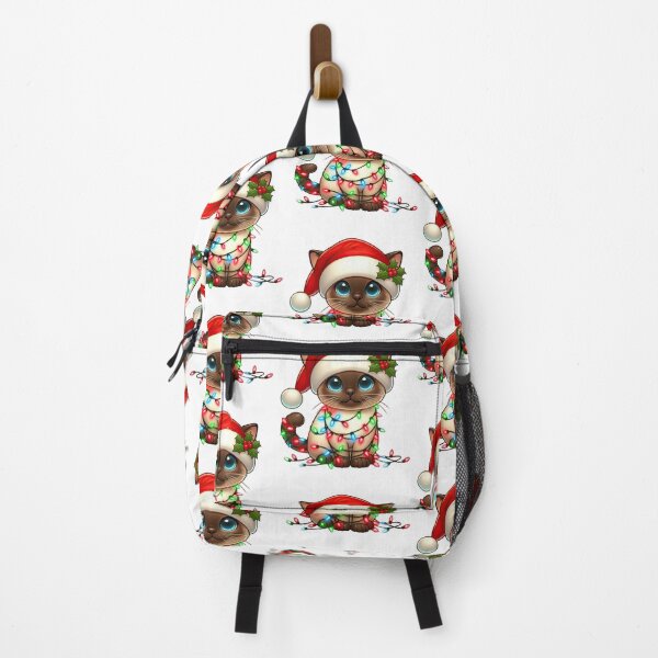 Item preview, Siamese cat Christmas designed and sold by doodIllustrate.