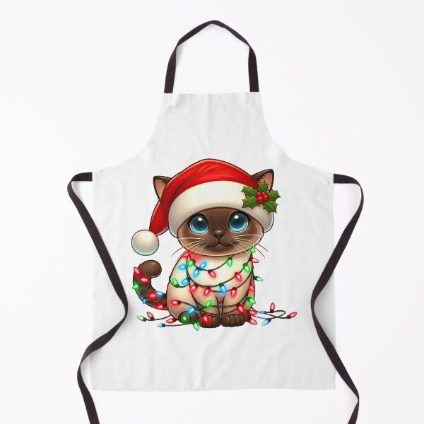 Item preview, Siamese cat Christmas designed and sold by doodIllustrate.