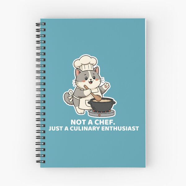 Item preview, Not a Chef, Just a Culinary Enthusiast – Funny Chef Cat Illustration designed and sold by Dino-Lune.