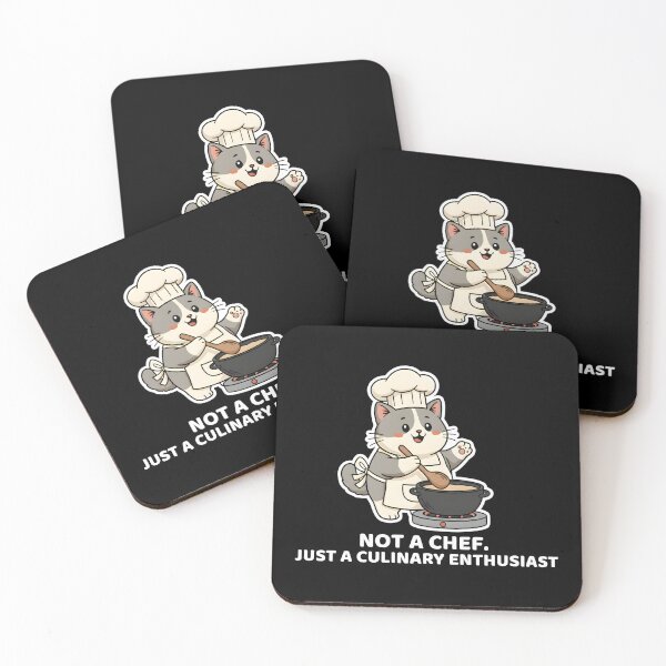 Item preview, Not a Chef, Just a Culinary Enthusiast – Funny Chef Cat Illustration designed and sold by Dino-Lune.