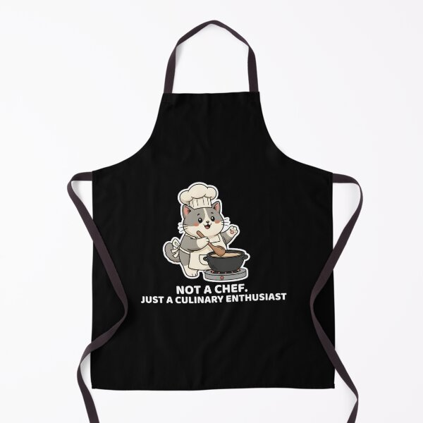 Item preview, Not a Chef, Just a Culinary Enthusiast – Funny Chef Cat Illustration designed and sold by Dino-Lune.