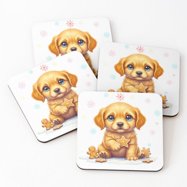 Item preview, Golden Retriever With Gingerbread Cookies – Cute Kawaii Christmas Puppy Art designed and sold by Ouss-gha.