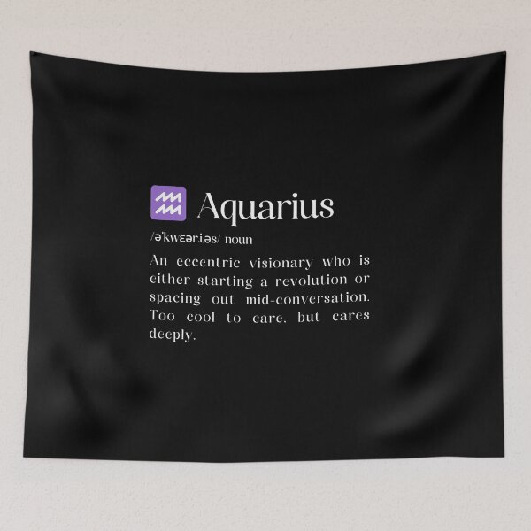 Item preview, Aquarius Zodiac Definition – White Text Design designed and sold by HasHs.