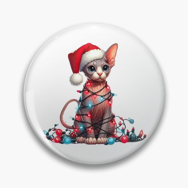 Item preview, Sphynx cat Christmas designed and sold by doodIllustrate.