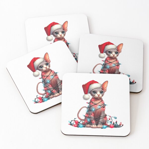 Item preview, Sphynx cat Christmas designed and sold by doodIllustrate.