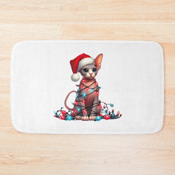 Item preview, Sphynx cat Christmas designed and sold by doodIllustrate.