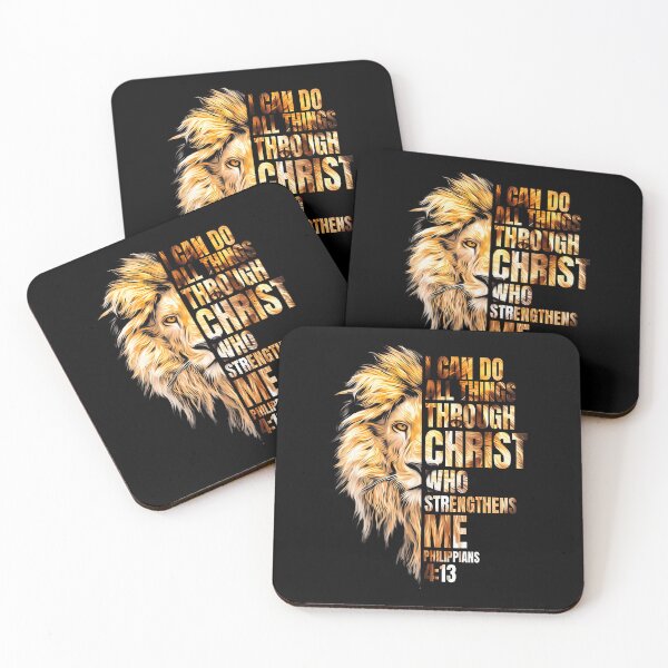 Item preview, Christian I Can Do All Things Through Christ Lion Faith designed and sold by JacquelineEnri.