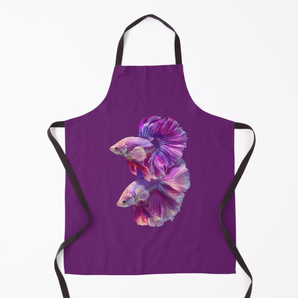 Item preview, Pastel Pink Rosetail Halfmoon Betta Siamese Fighting Fish, Pink Purple Iridescent Double‑Tail Twin Bettas designed and sold by meganohm.