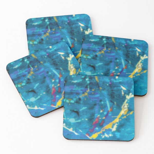 Item preview, Paint Splatters on Blue Canvas designed and sold by PSCSCo.