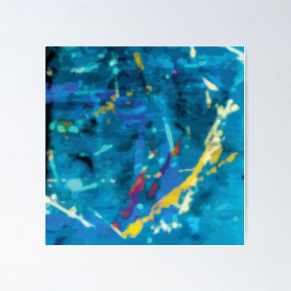 Item preview, Paint Splatters on Blue Canvas designed and sold by PSCSCo.